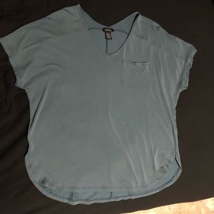 ‼️PRICE DROP‼️ Blue and green flowy v-neck blouses